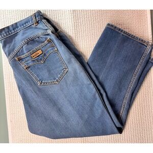 Vintage Gitano Jeans Size 34 Made In Hong Kong Blue Denim Straight Leg 90s